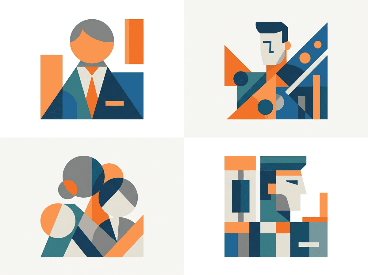 Abstract geometric representation of the Endian AI team